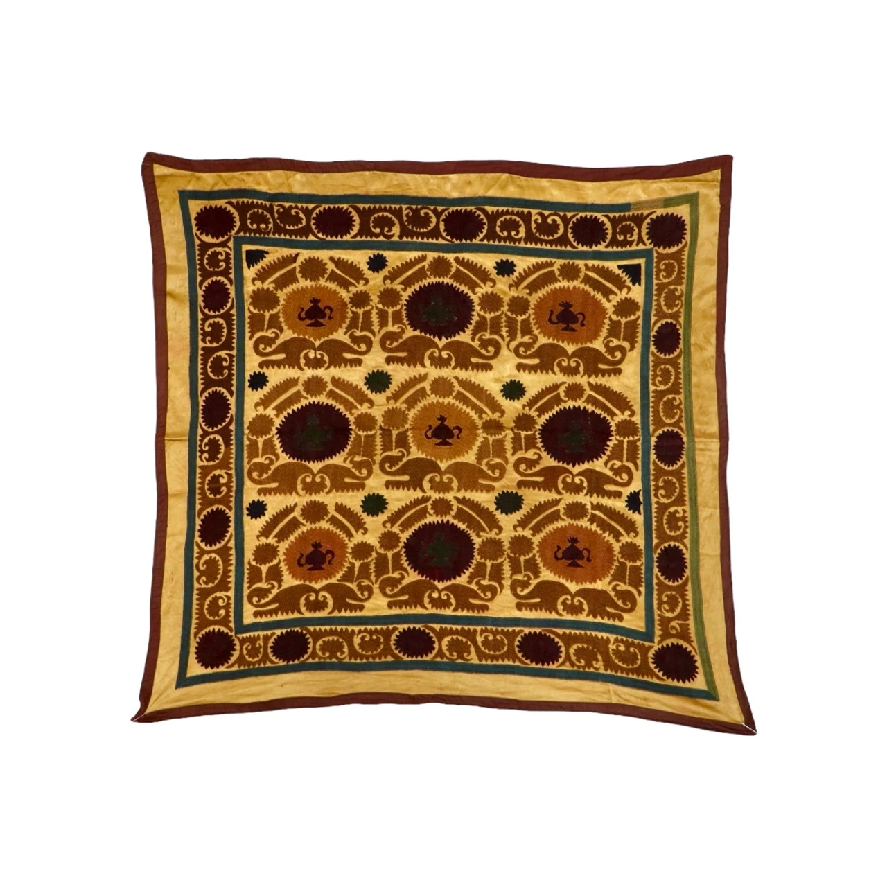 Antique Suzani Textile - 50" X 51" - Image 4
