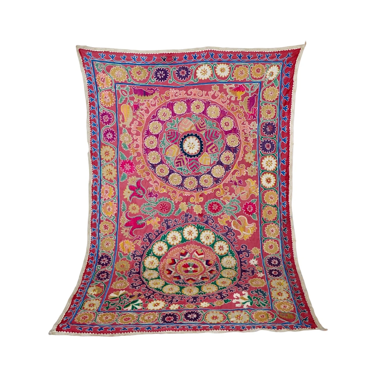 Antique Suzani Fabric- 60" X 89"