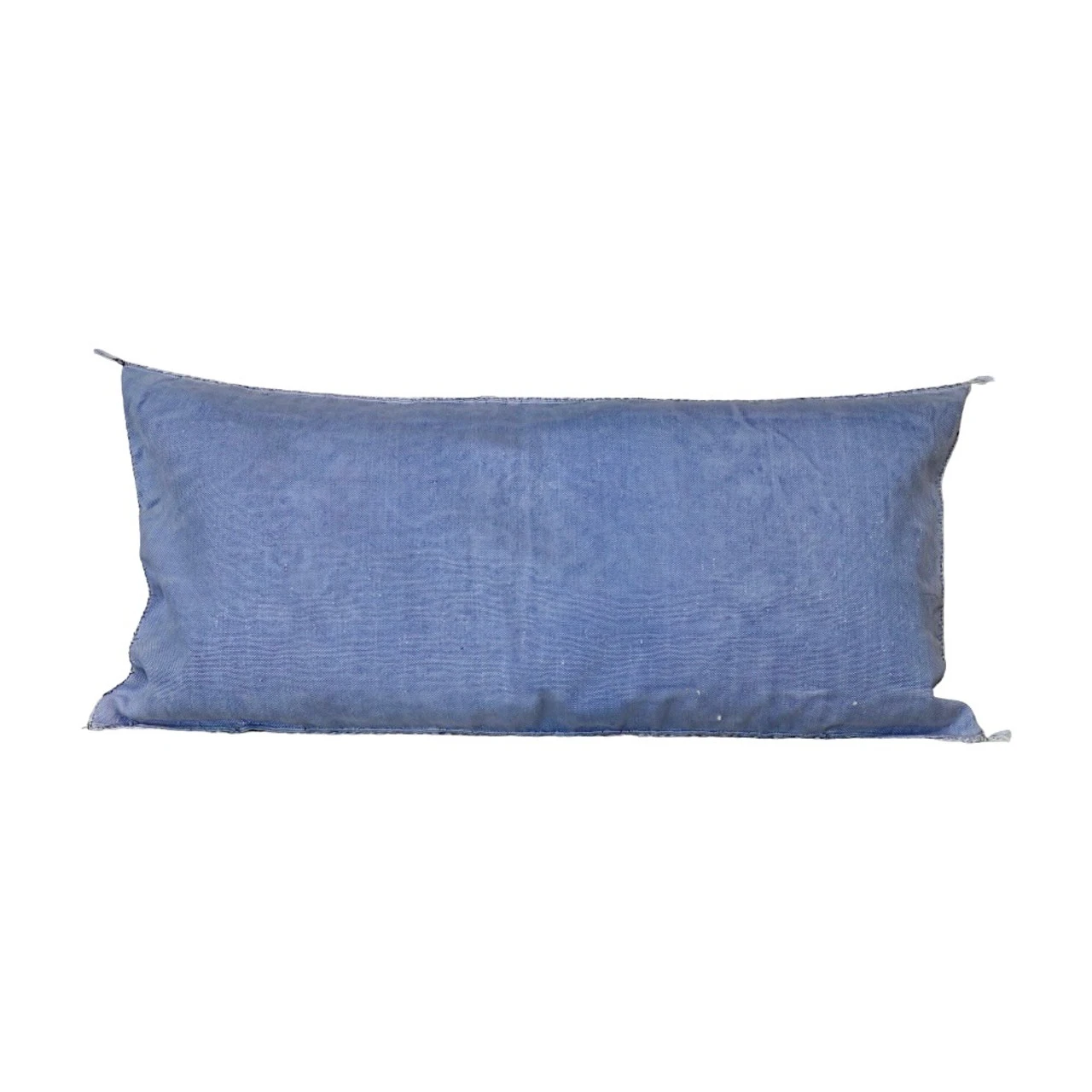 Blue Moroccan Cactus Silk Pillow - Image 2