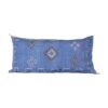 Blue Moroccan Cactus Silk Pillow