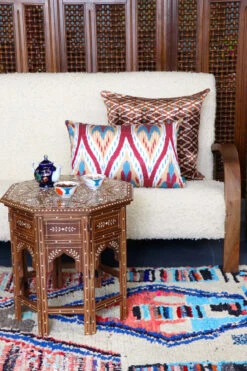 Octagonal Bone Inlay Folding Table