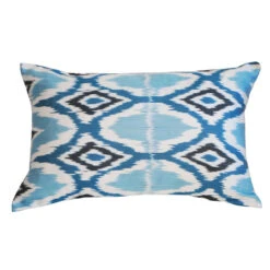 Blue & WhiteSilk Ikat Pillow
