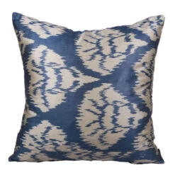 Blue & White Ikat Pillow