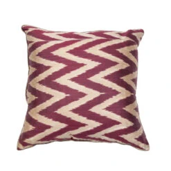 Ikat Pillow, Plum Zig Zag