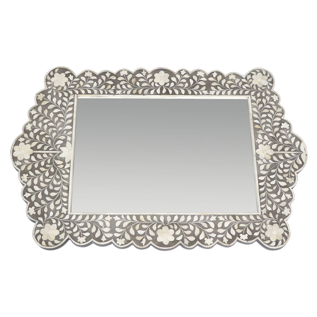 Bone Inlay Mirror- Tangier Grey - Image 2