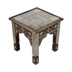 Moroccan Bone Inlay Side Table