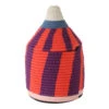 Moroccan Bread Basket, Coral & Purple