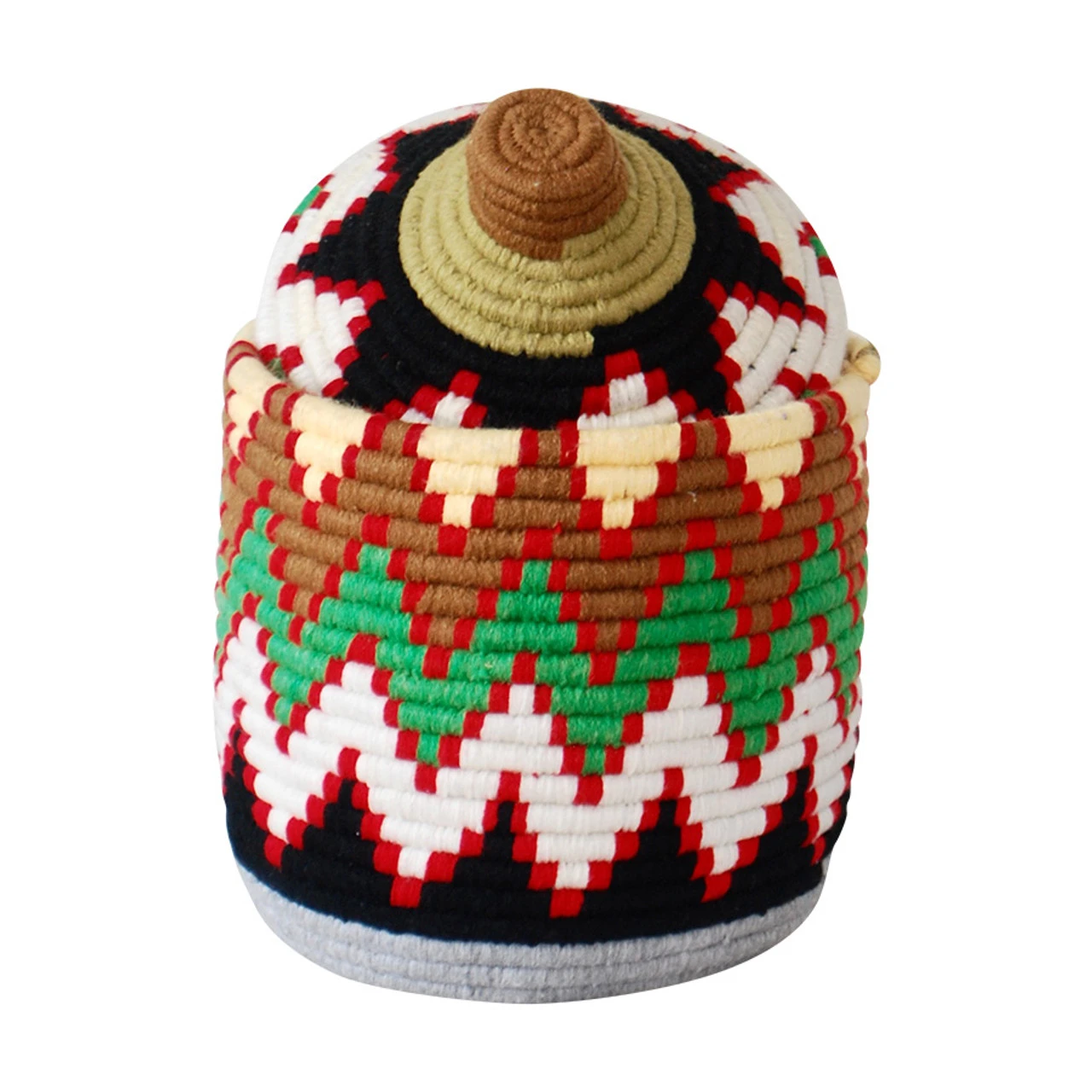 Moroccan Bread Basket, Red And Green - Image 2
