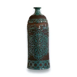 Moroccan Ceramic Vase With Arabic Calligraphy