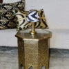 Moroccan Golden Metal Side Table