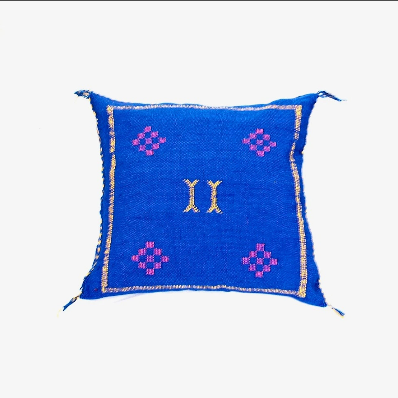 Sabra Throw Pillow, CobaltBlue