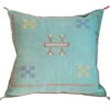 TurquoiseCactus Silk Pillow
