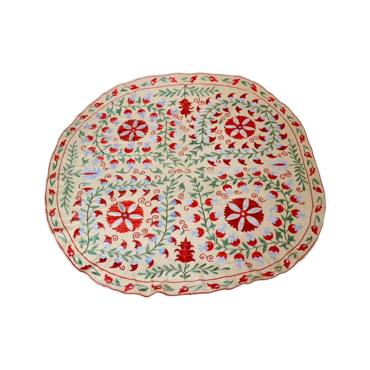 Round Suzani Embroidered Table Cloth