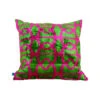Fuchsia& Green Velvet Ikat Pillow