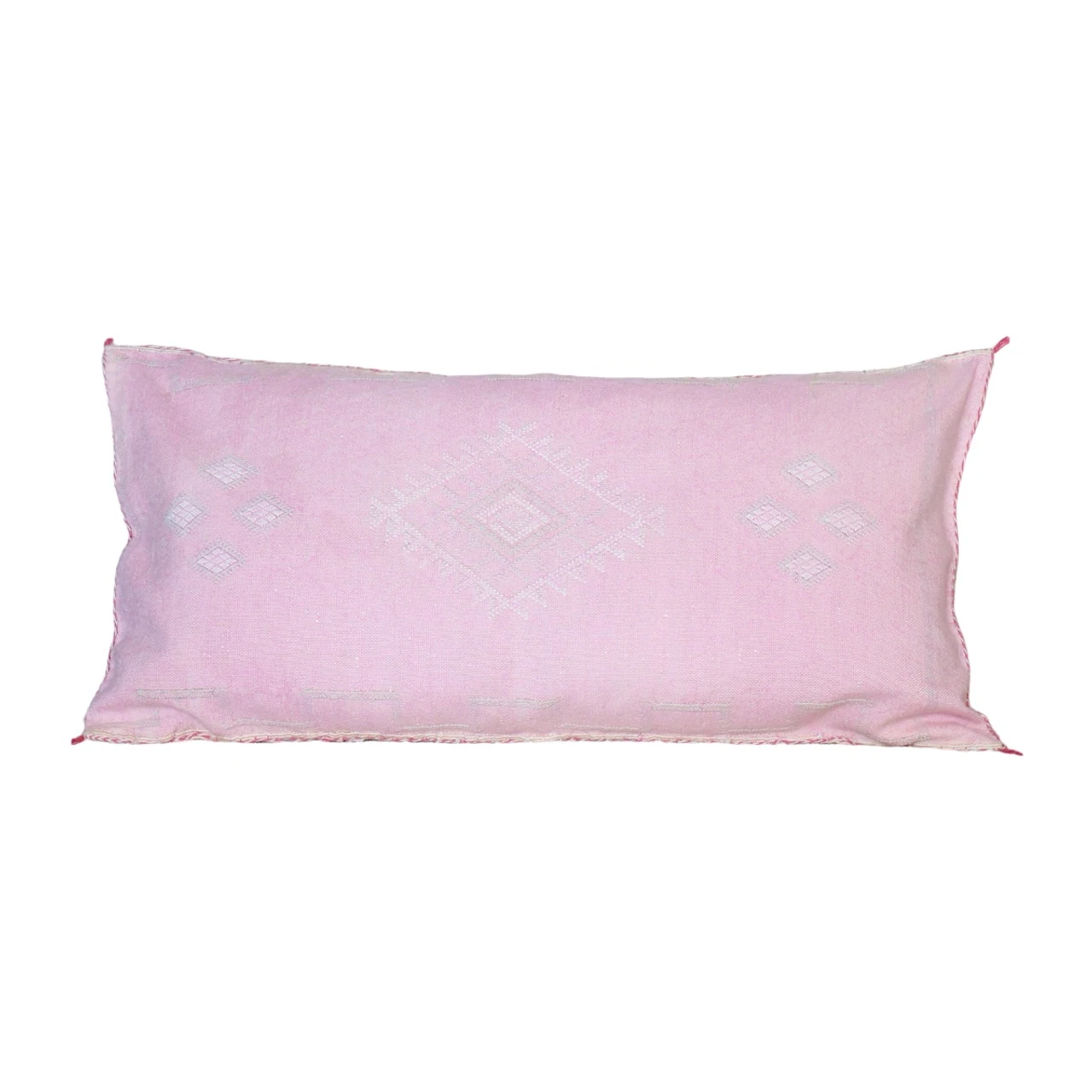 Moroccan Pink Cactus Silk Pillow - Image 2