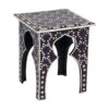 Blackberry Bone Inlay Side Table