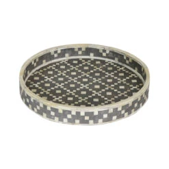 Bone Inlay Round Tray