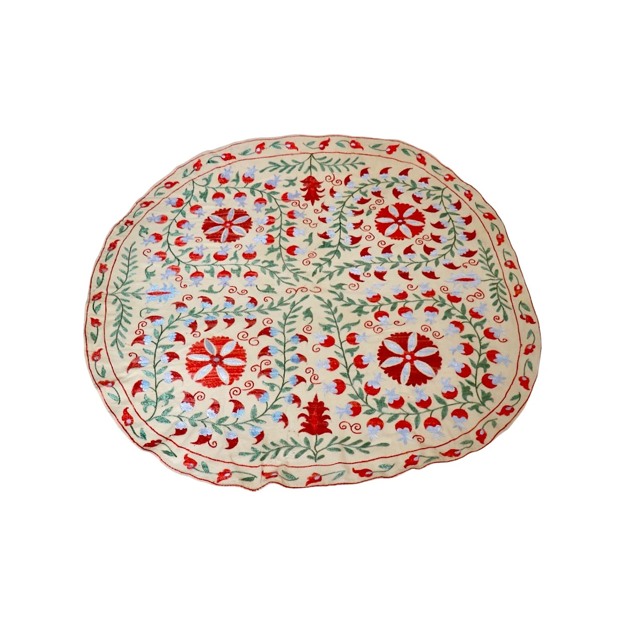 Round Suzani Embroidered Table Cloth - Image 2