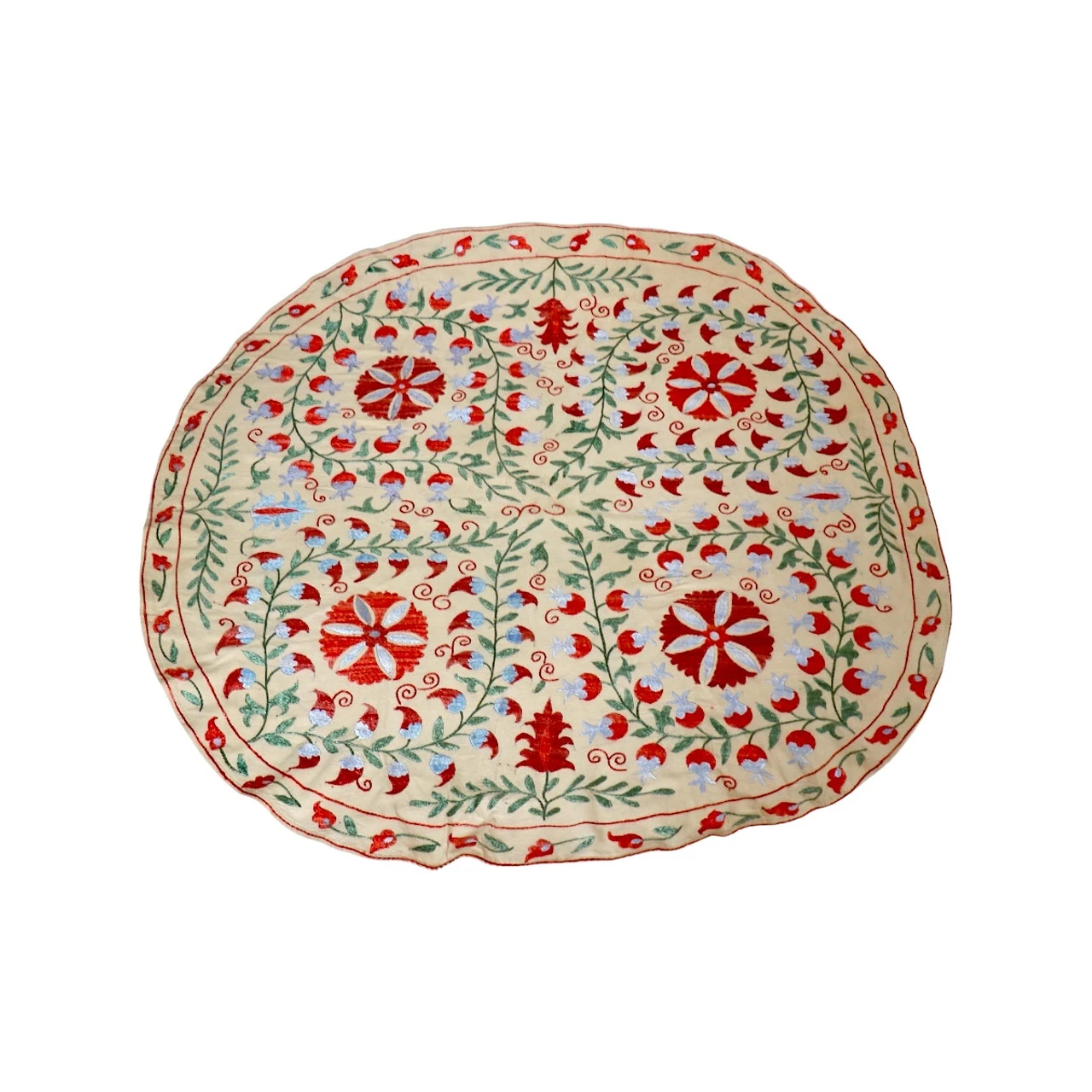 Round Suzani Embroidered Table Cloth - Image 3