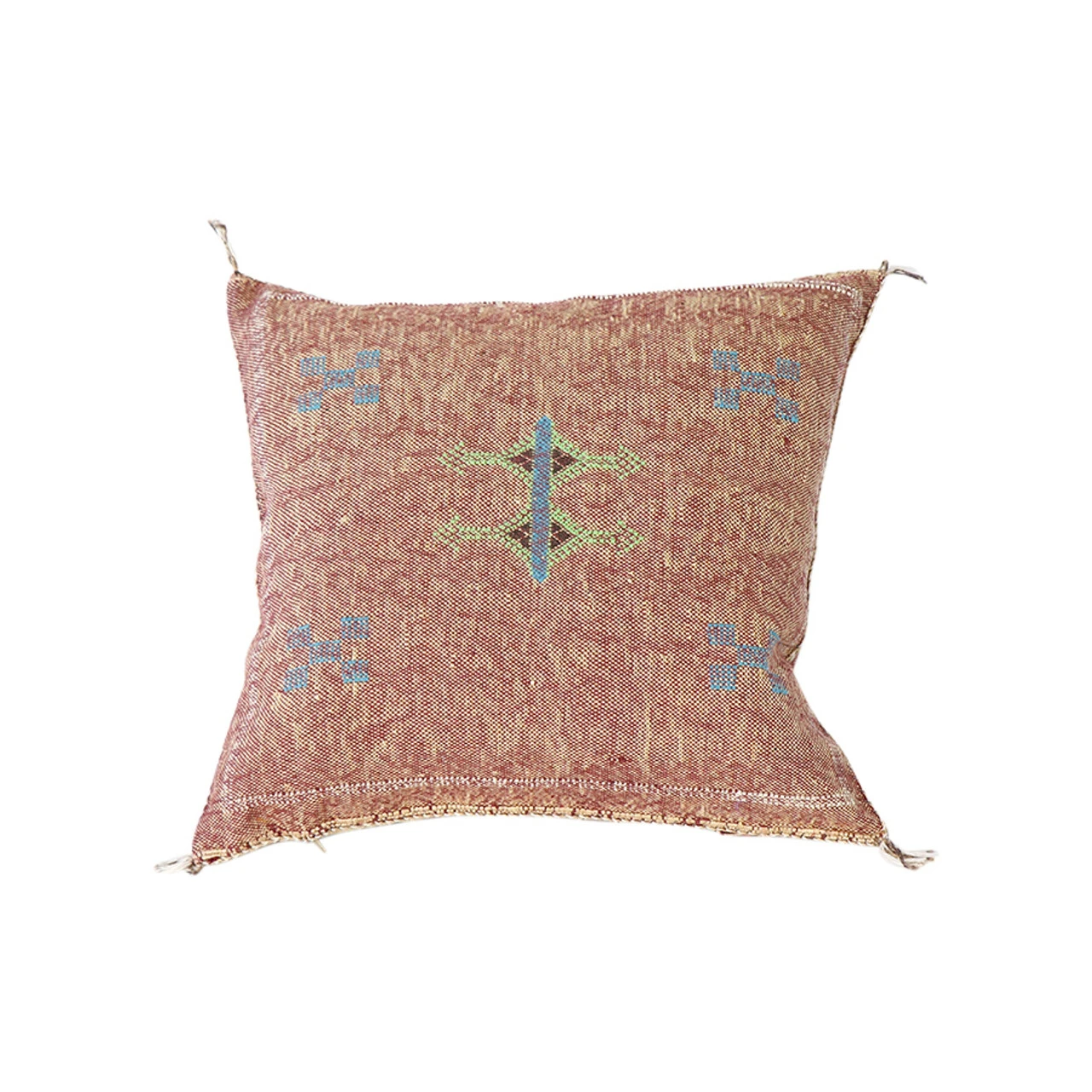 Dusty Brown Cactus Throw Pillow