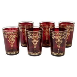 Red Moroccan Tea Glasses