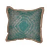 Tie Dye Turquoise Burlap Pillow