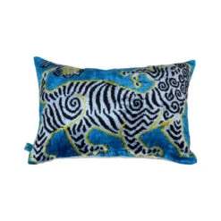 Tiger Velvet Ikat Pillow
