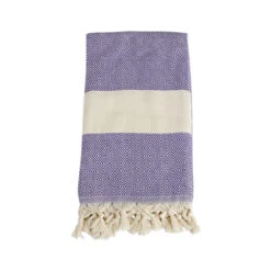 Turkish Hammam Towel - Purple Diamond