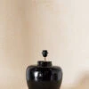 Vintage Black Glazed Lamp