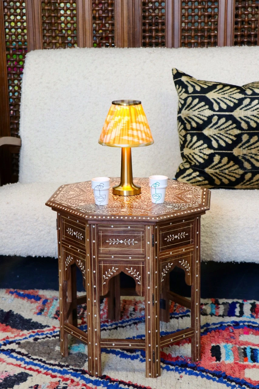 Yellow Ikat Lampshade - Image 2